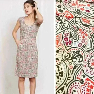 Boden Multicolor Paisley Mini Dress